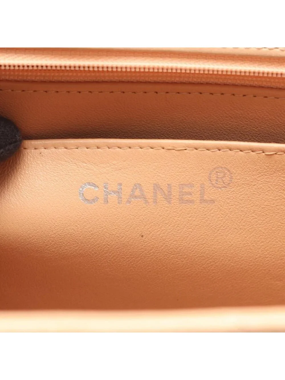 Chanel Shoulder Bag Maxi Quilted Chain Beige Lambskin